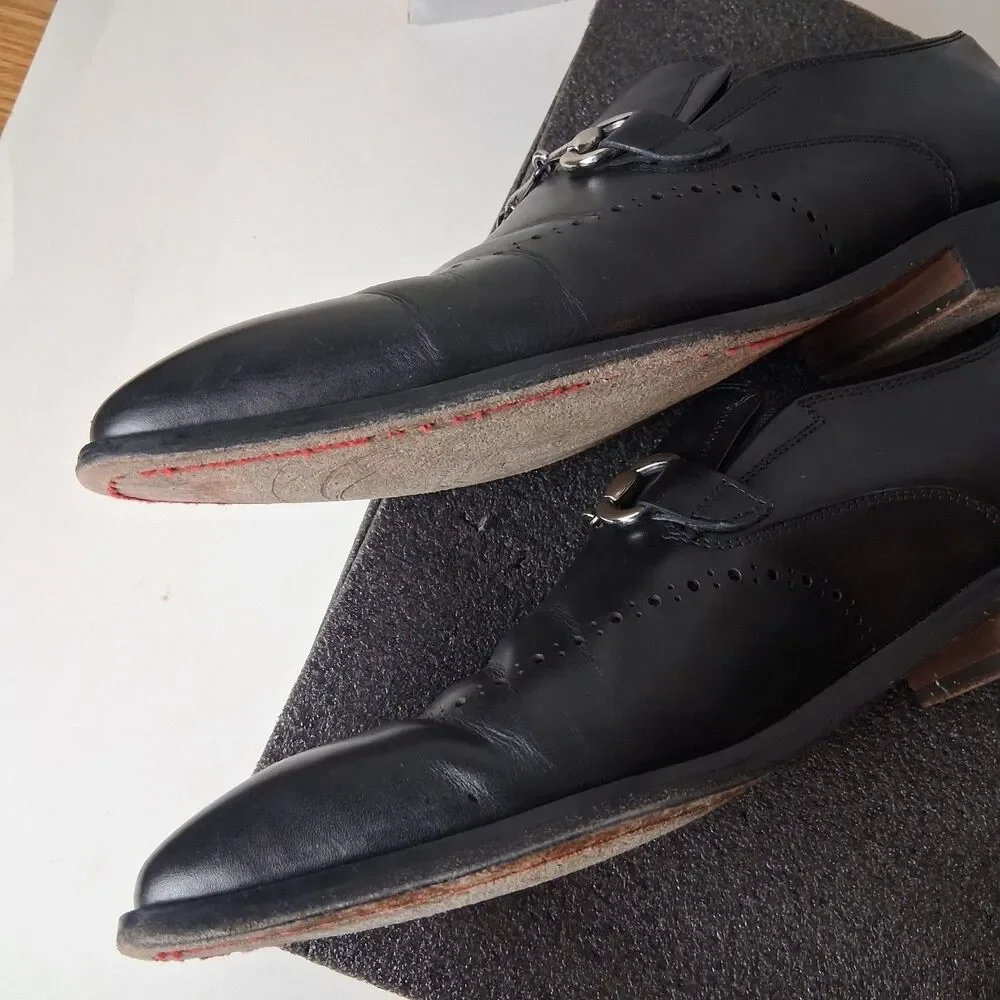 Carrucci Burnished Calfskin Slip-On Dress Shoe Loafers for Men Size 12 US USED